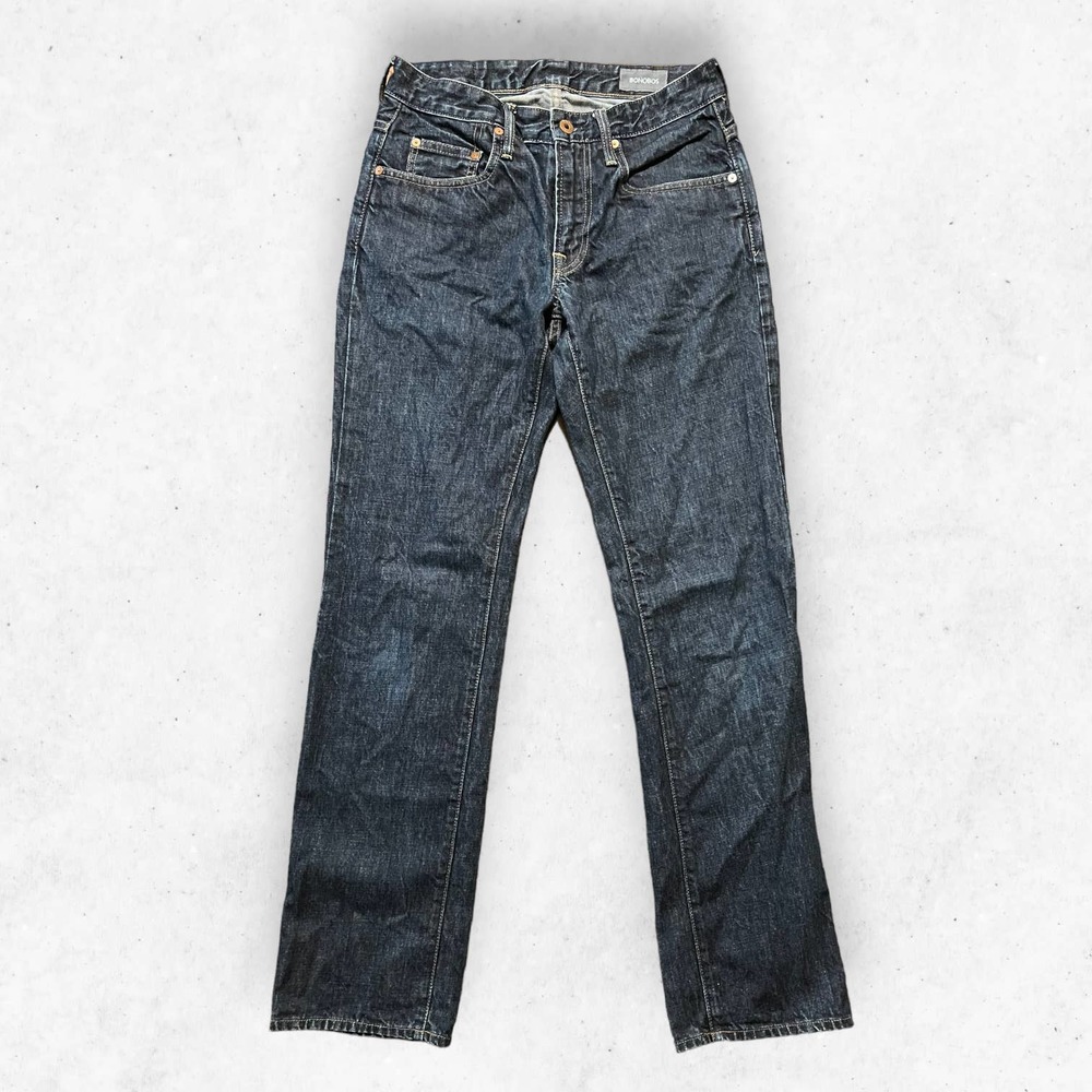 BONOBOS‎ Men Flatiron Straight Fit USA Made 100% Cotton Denim Jean 28x32 Blue